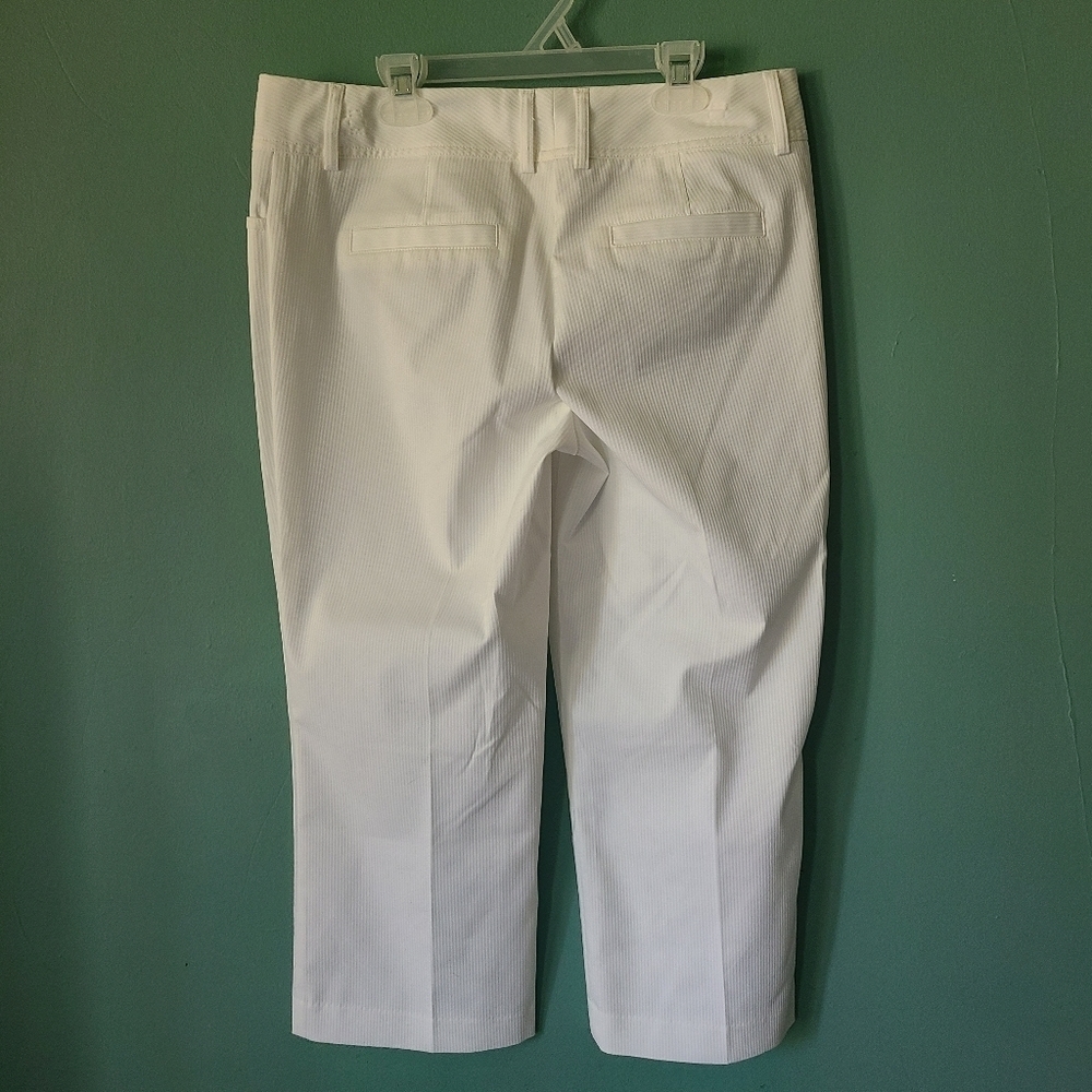 Express Design Studio White Cropped Trouser Size 8 - Picture 4 of 7